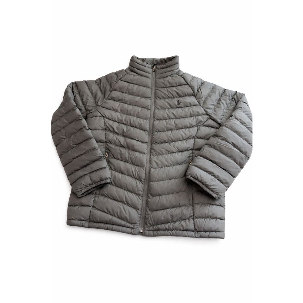 NWT Polo Ralph Lauren BOYS Puffer Jacket Size Large 14-16 Combat Gray